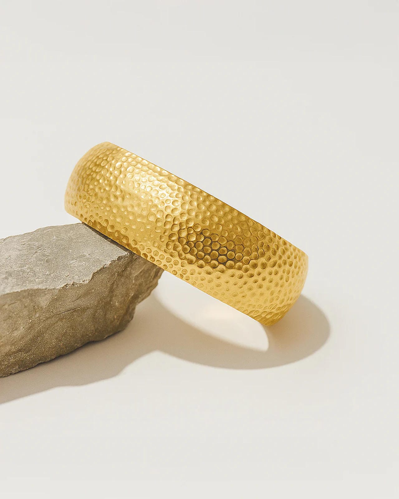 Hammered gold cuff bracelet, 18K gold plated minimalist women’s statement jewelry