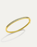 Aurora Pavé Bangle in 18K gold-plated brass with pavé-set cubic zirconia, elegant bracelet jewelry