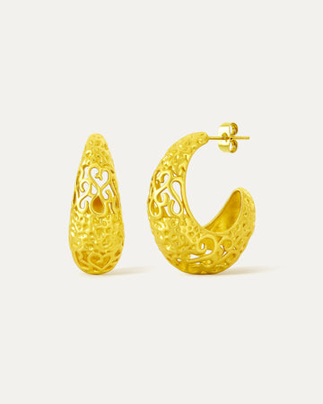 Baroque Crescent Hoops