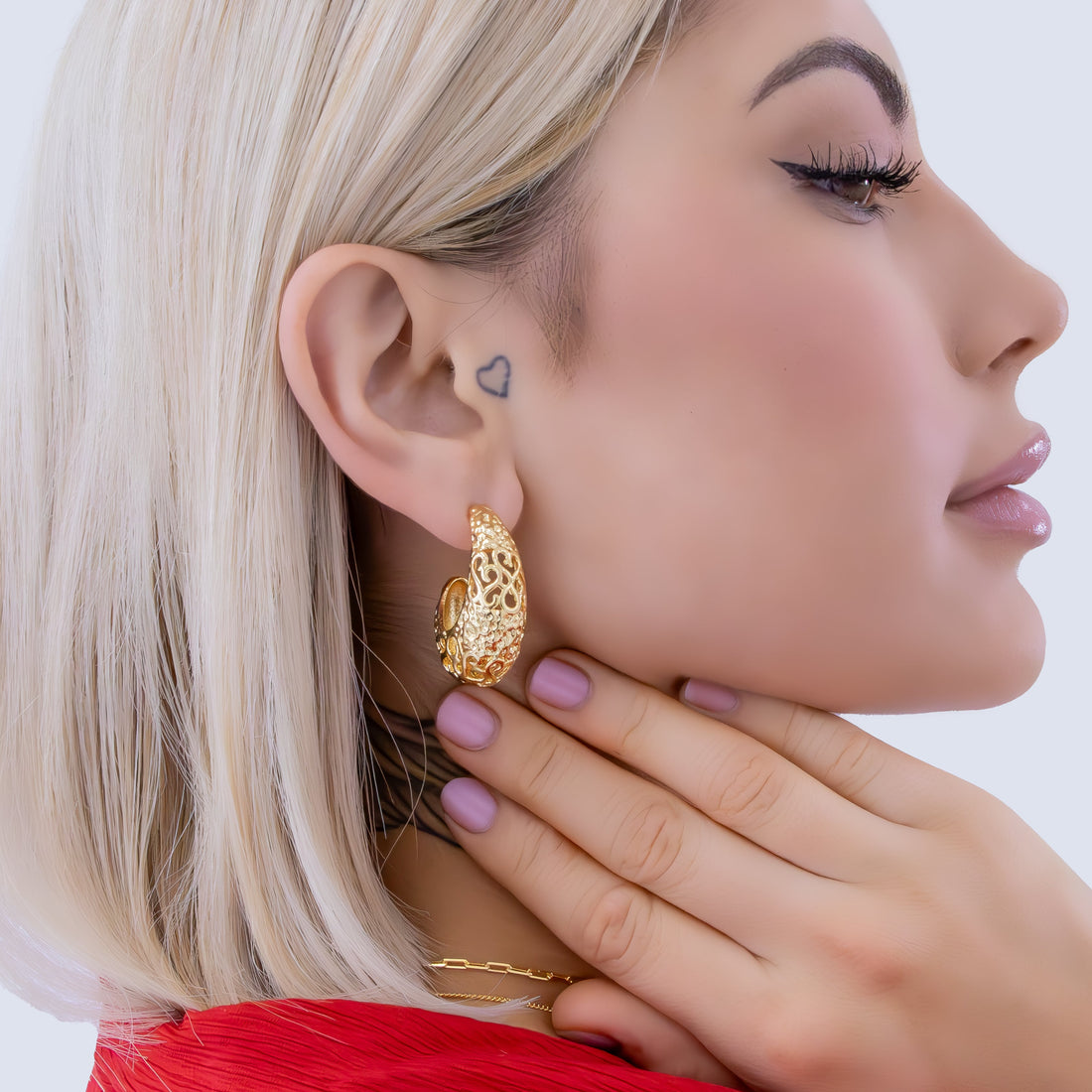 Baroque Crescent Hoops