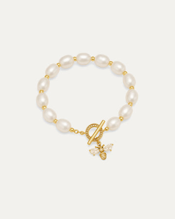 Bee Pearl Beaded Bracelet