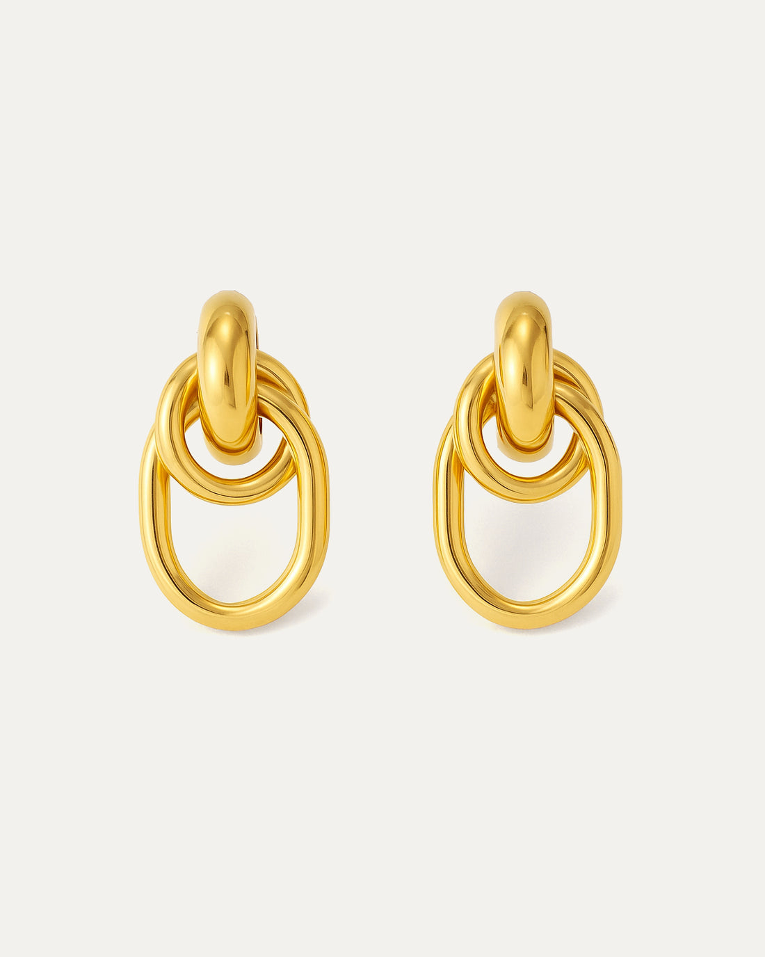 Big Twisted Earrings 18K Gold Plated Model