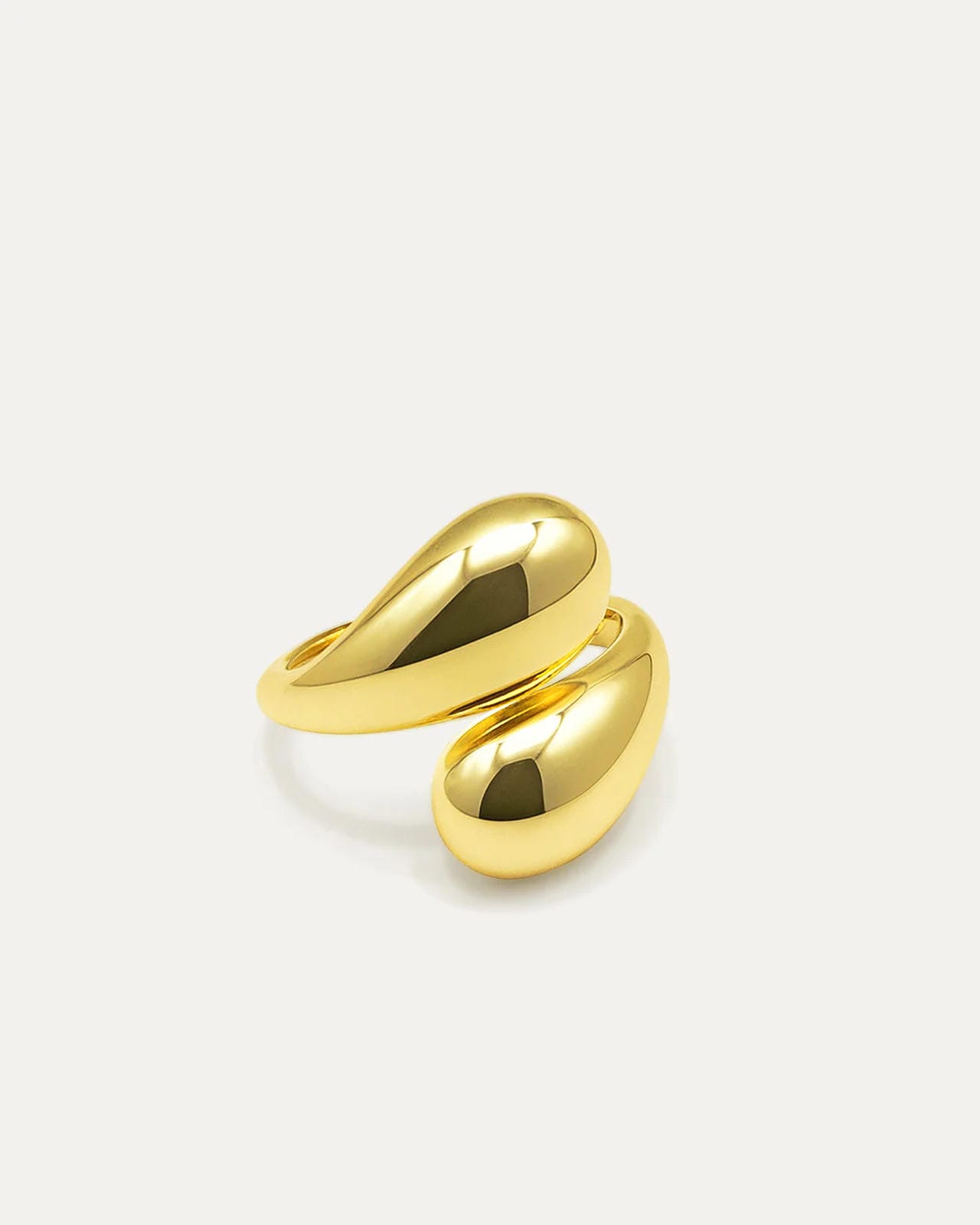 Bold Snake Ring in 18K gold-plated brass with sculptural serpent-inspired curves, modern and statement design.