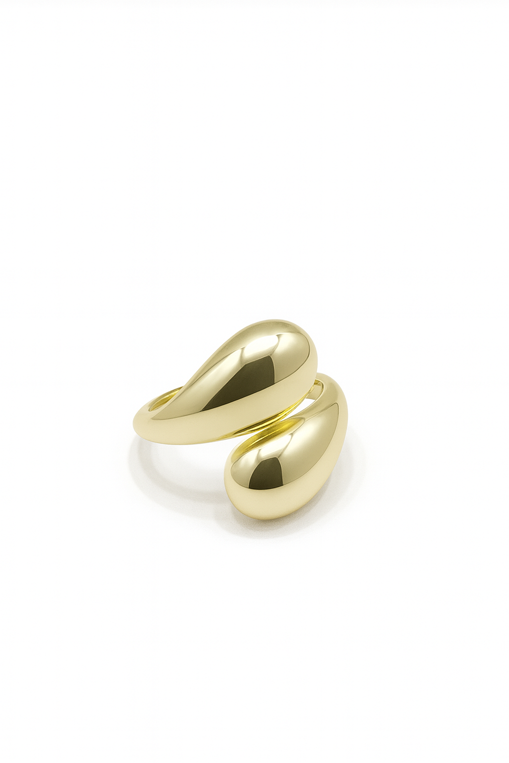 Bold Snake Ring in 18K gold-plated brass with sculptural serpent-inspired curves, modern and statement design.