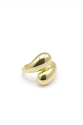 Bold Snake Ring in 18K gold-plated brass with sculptural serpent-inspired curves, modern and statement design.
