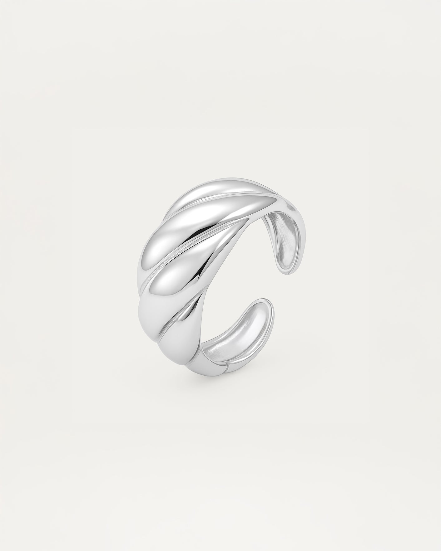 CroissantDomeRing_Silver-side view