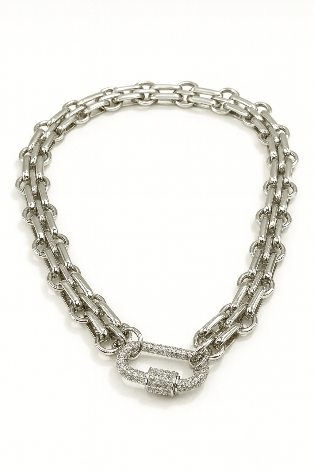 Crystal Shackle Chain Necklace