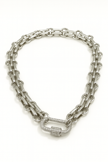 Crystal Shackle Chain Necklace