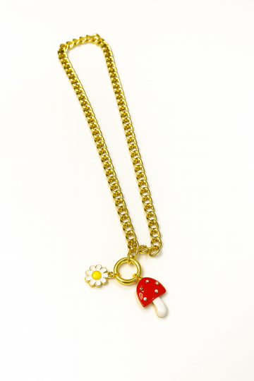 Daisy Shroom Charm Necklace