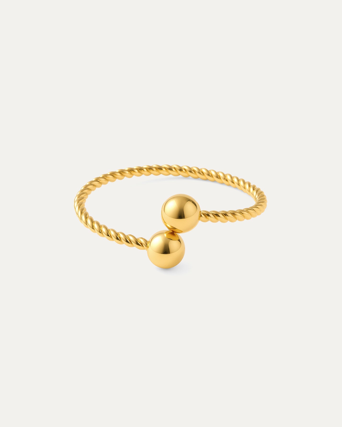 Double Ball Wrap Bracelet | 18K Twisted Gold Jewelry – Jadejuri
