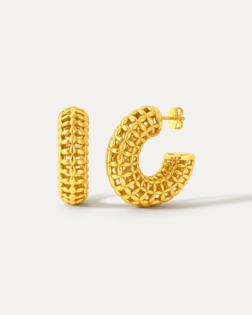 Floral Lattice Hoops