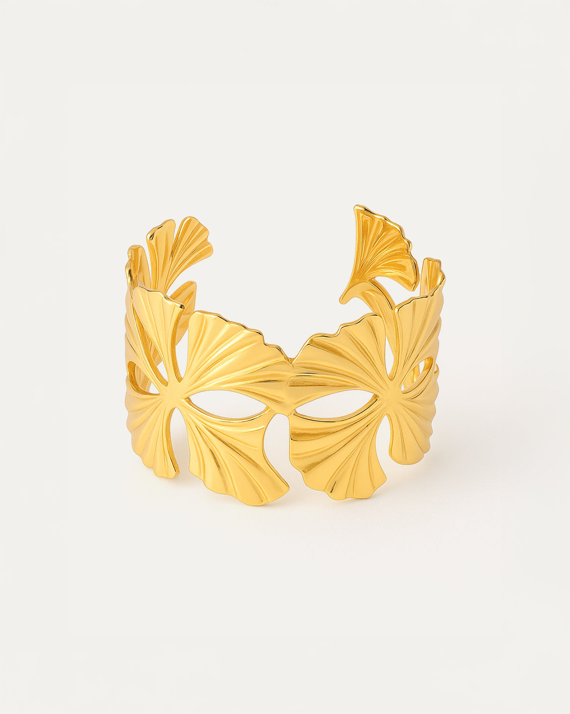 Golden Ginkgo Leaf Cuff