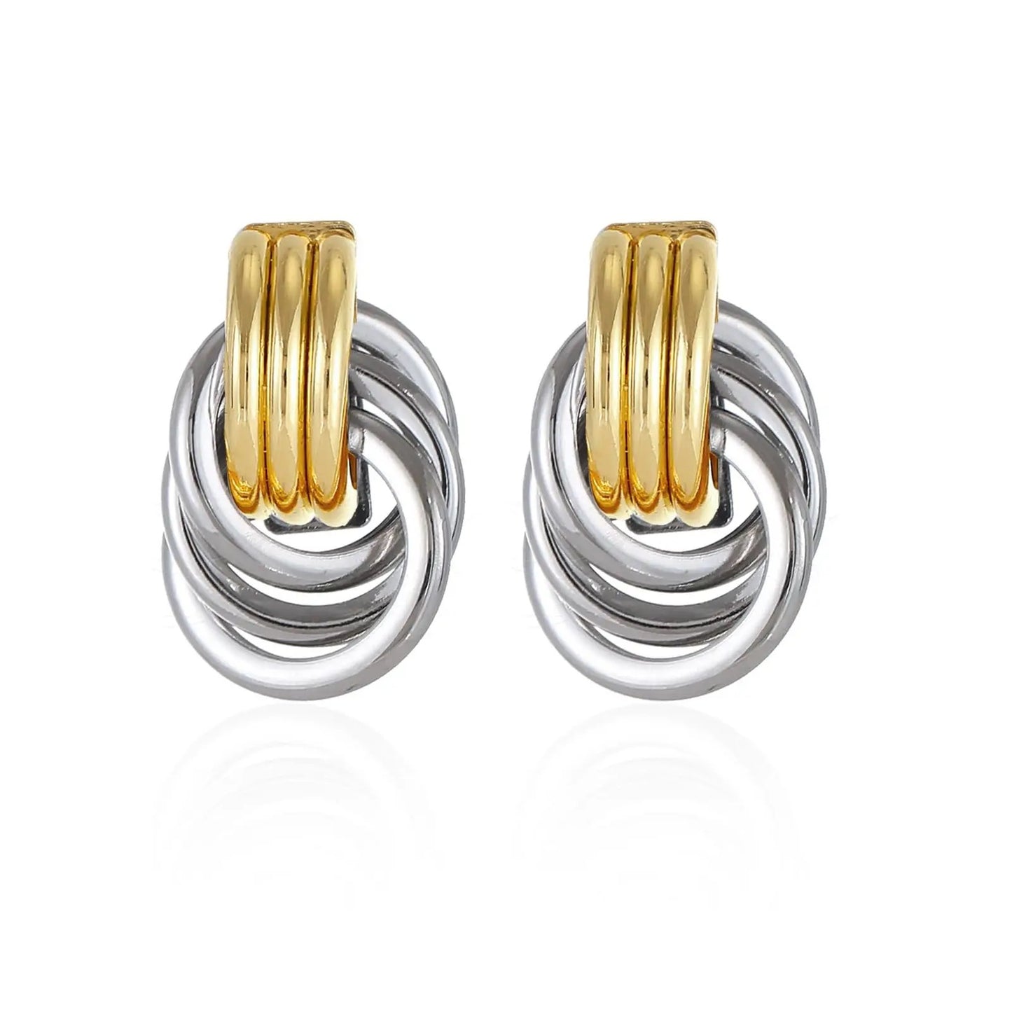 Two Tone Twisted Earrings