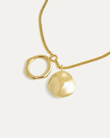 Irregular Surface Pendant Necklace