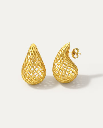 Mesh Teardrops Studs