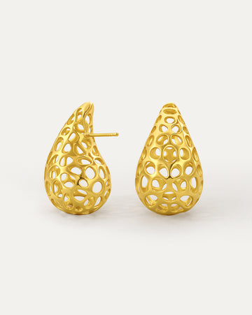 Organic Mesh Teardrops Studs