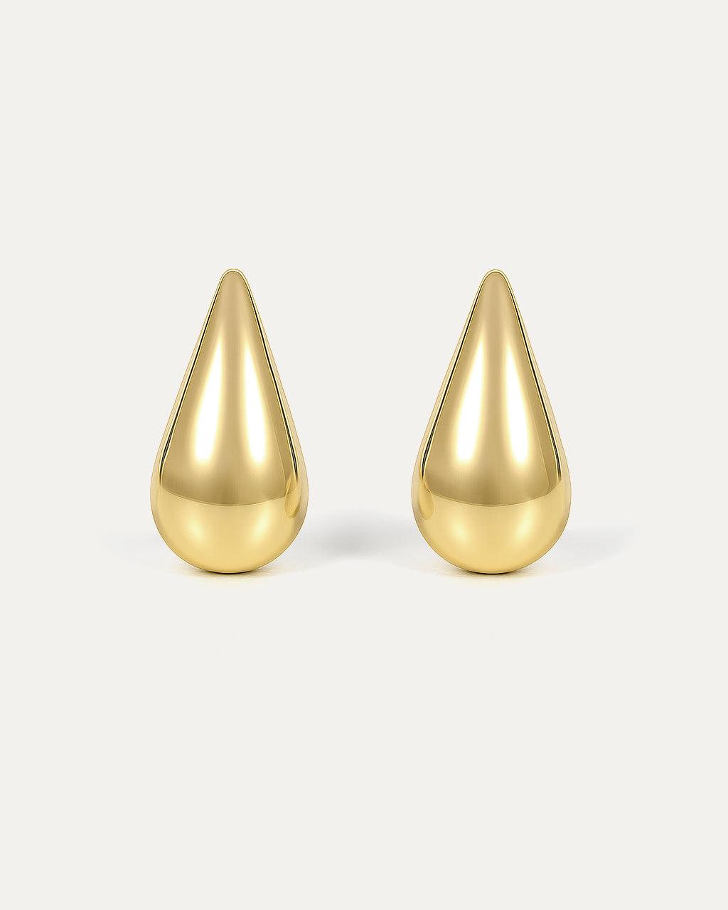 Oval Water Drop Big Studs