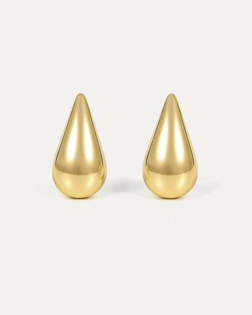 Oval Water Drop Big Studs