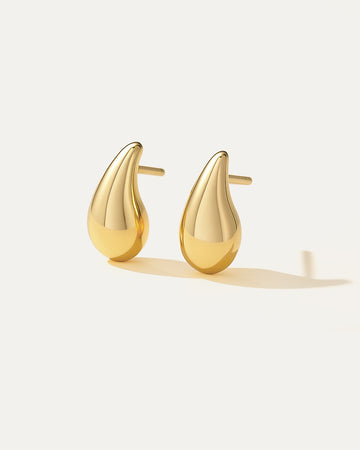 Oval Water Drop Medium Studs