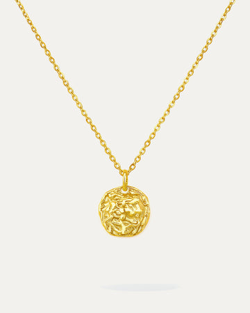 Round Hammer Pendant Necklace