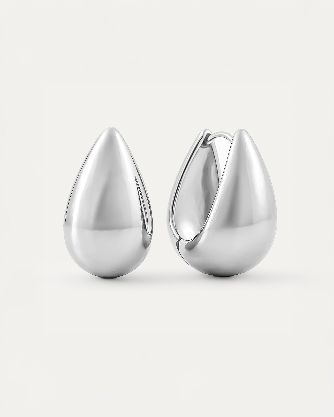 Sculpted Teardrop Huggie Hoops