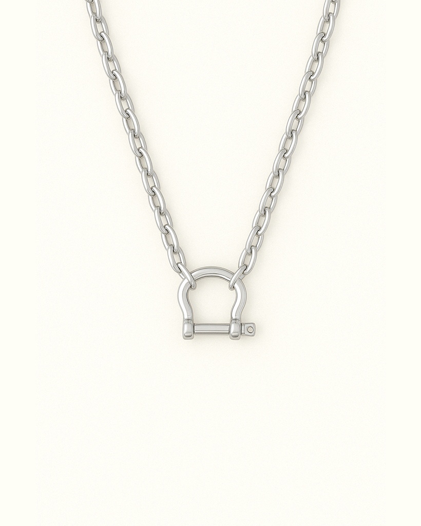 Bold Shackle Pendant Necklace