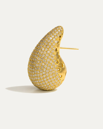 Sparkling Teardrop Studs