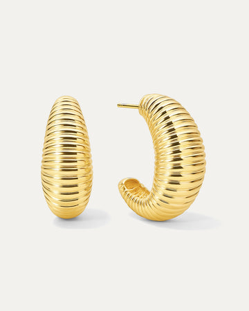 Textured Large Hoops