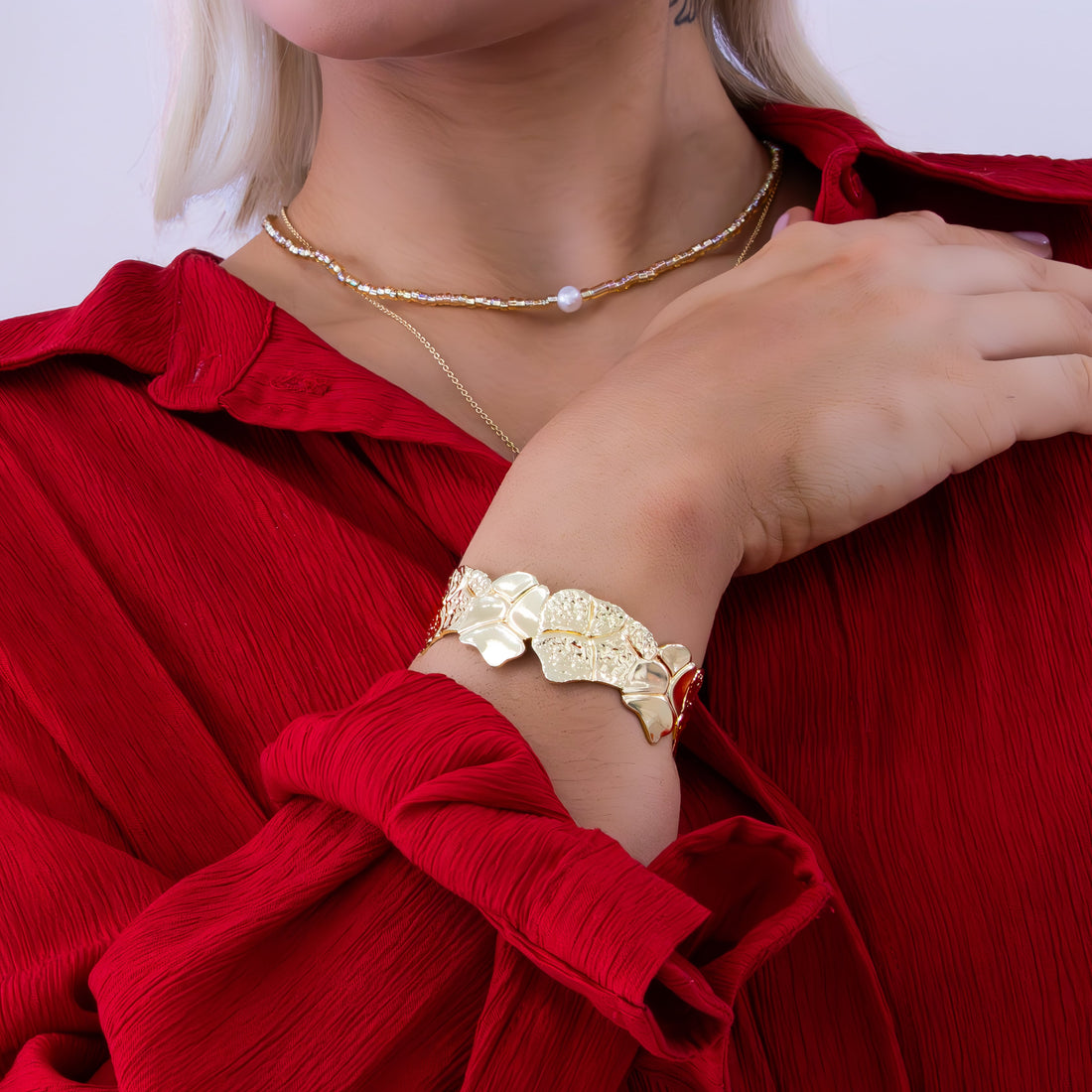 Textured Leaf Cuff