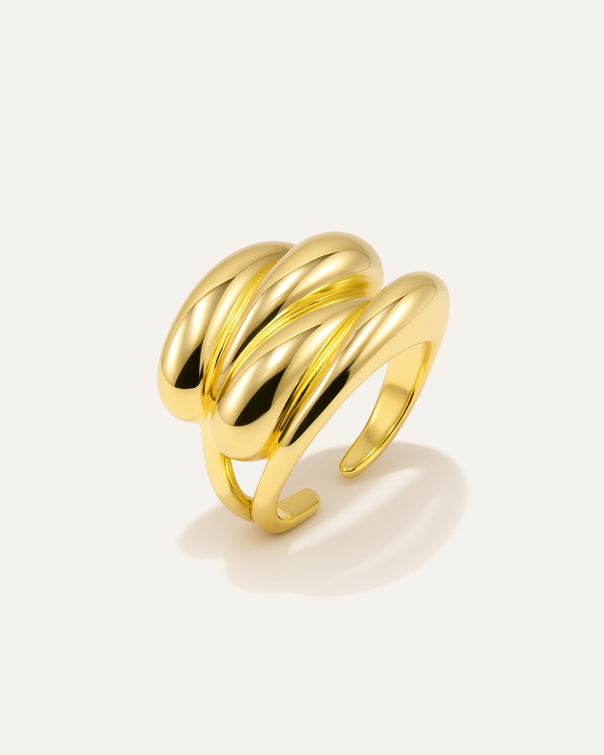 Triple Curve Bold Ring