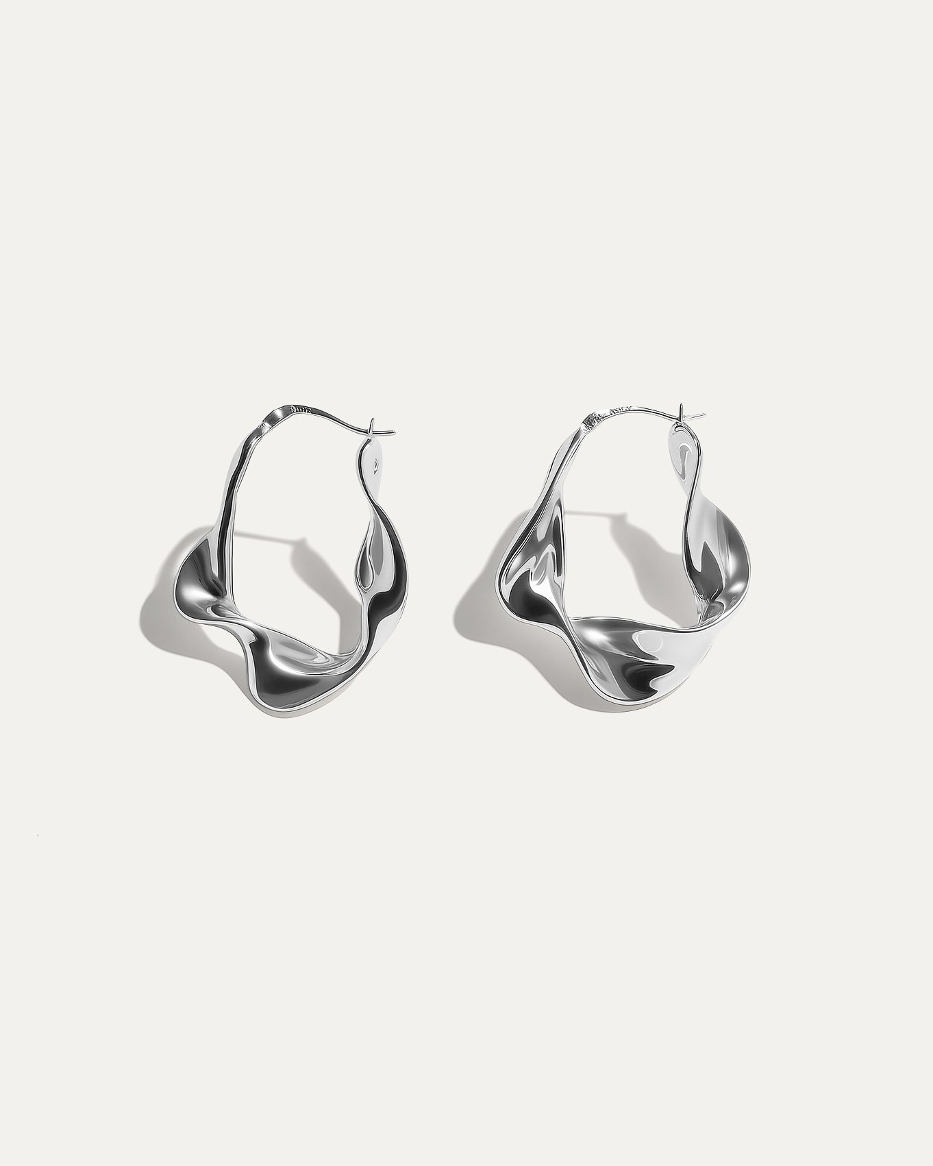 Wave Sculpted Hoops