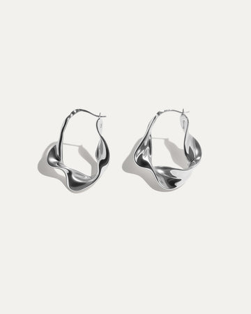 Wave Sculpted Hoops
