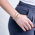 Wavy Luxe Open Cuff Gold Model