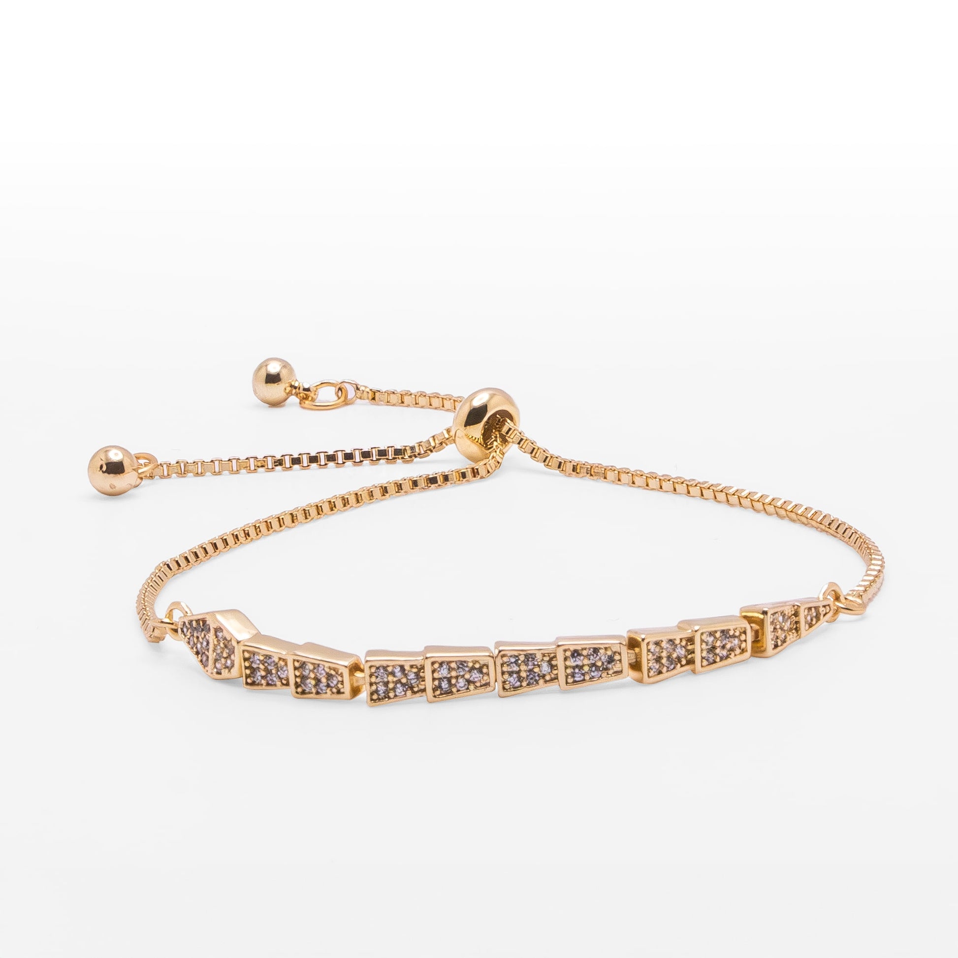 Zircon_Tennis_Bracelet_Gold_Front