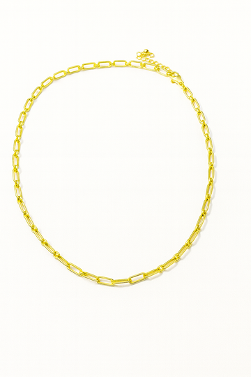 Classic sleek chain necklace in 18k gold plated brass – simple and charm-friendly.