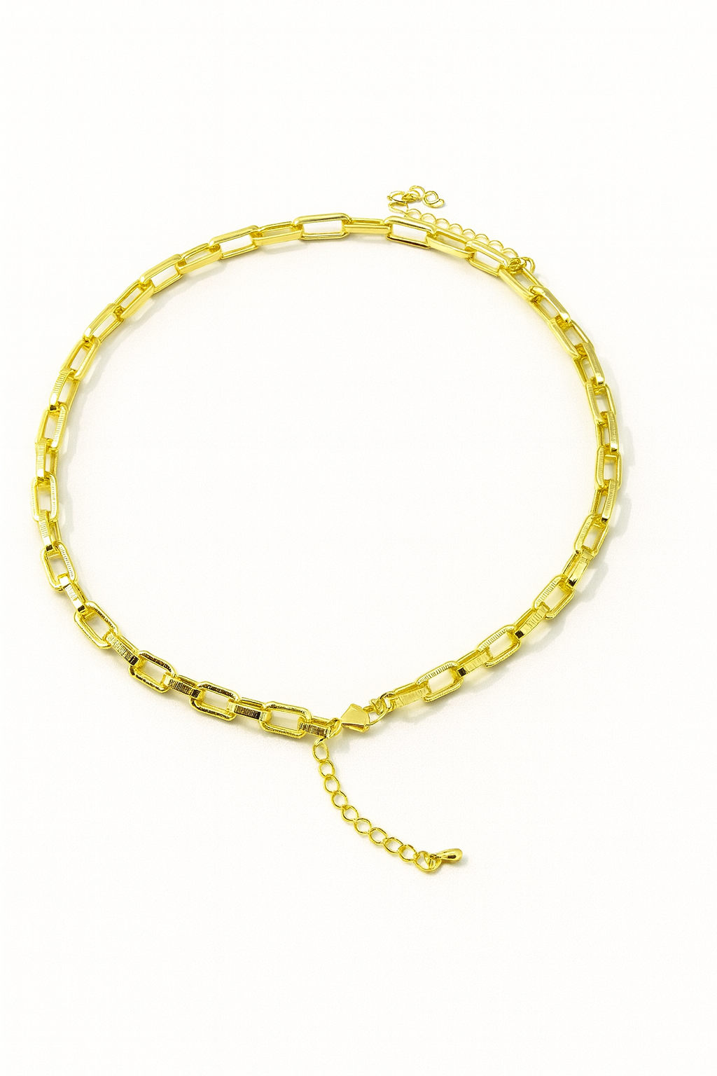 Classic Textured Link Chain Necklace