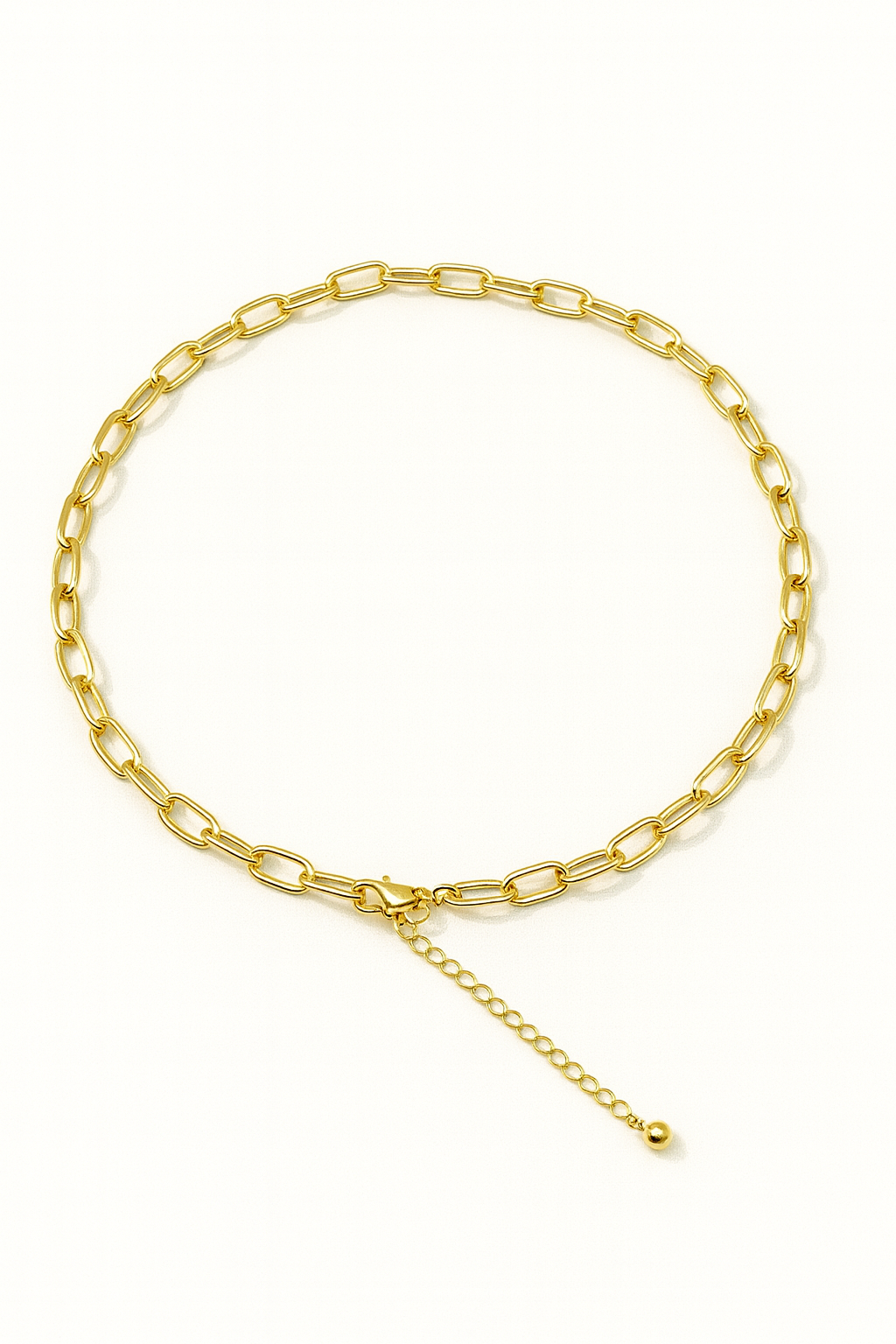 Classic Paperclip Chain Necklace in 18K Rose Gold Plated Brass – minimalist chain for charms or standalone wear