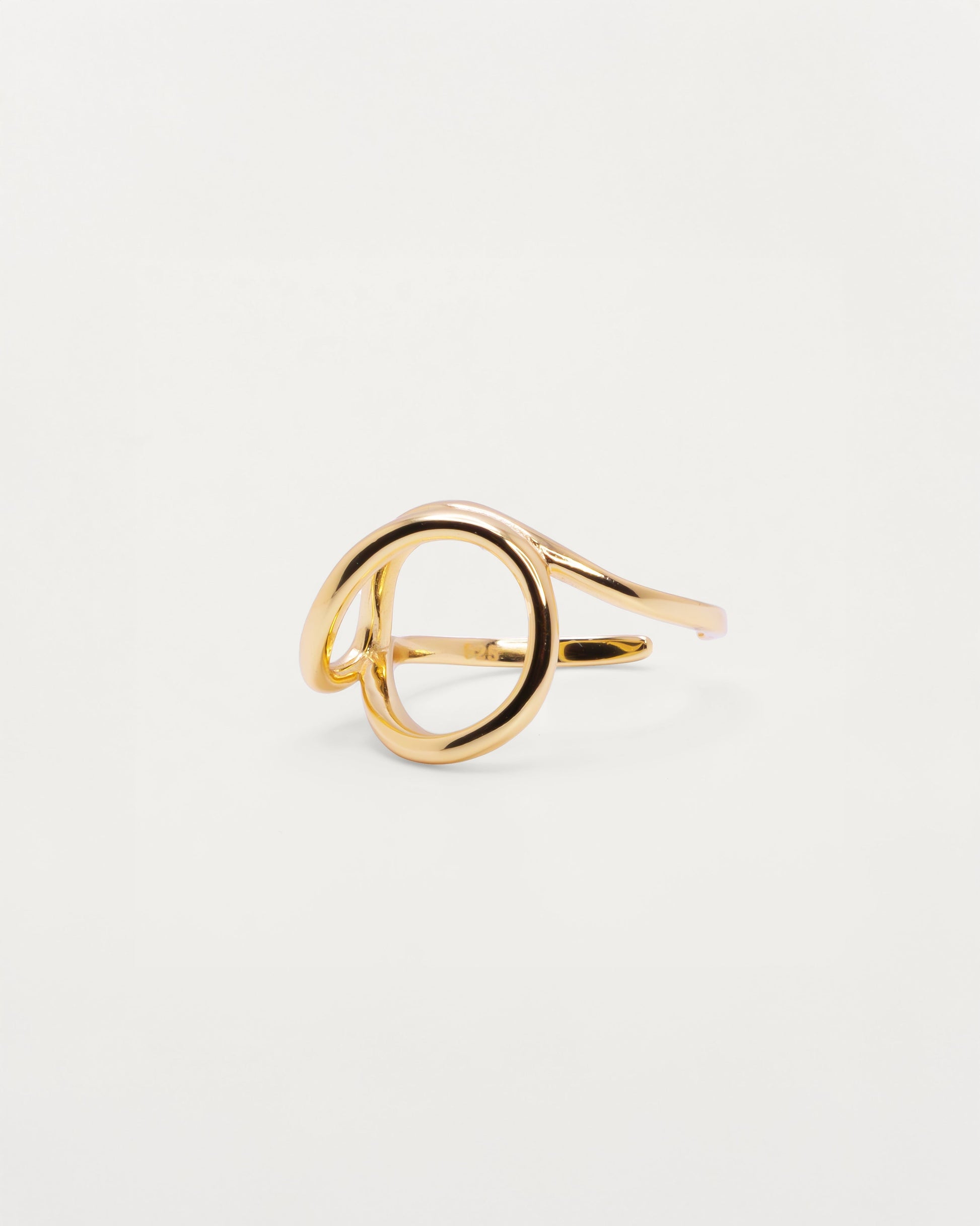 Sleek Lines Ring stackableR 18K Yellow Gold Plated Sterling Silver