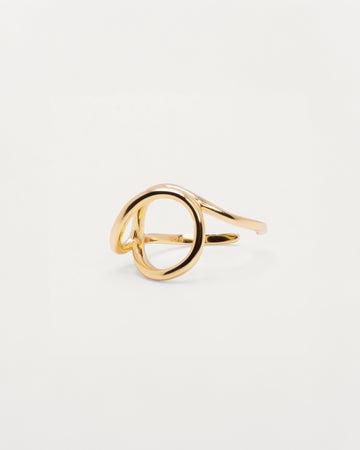 Sleek Lines Ring stackableR 18K Yellow Gold Plated Sterling Silver