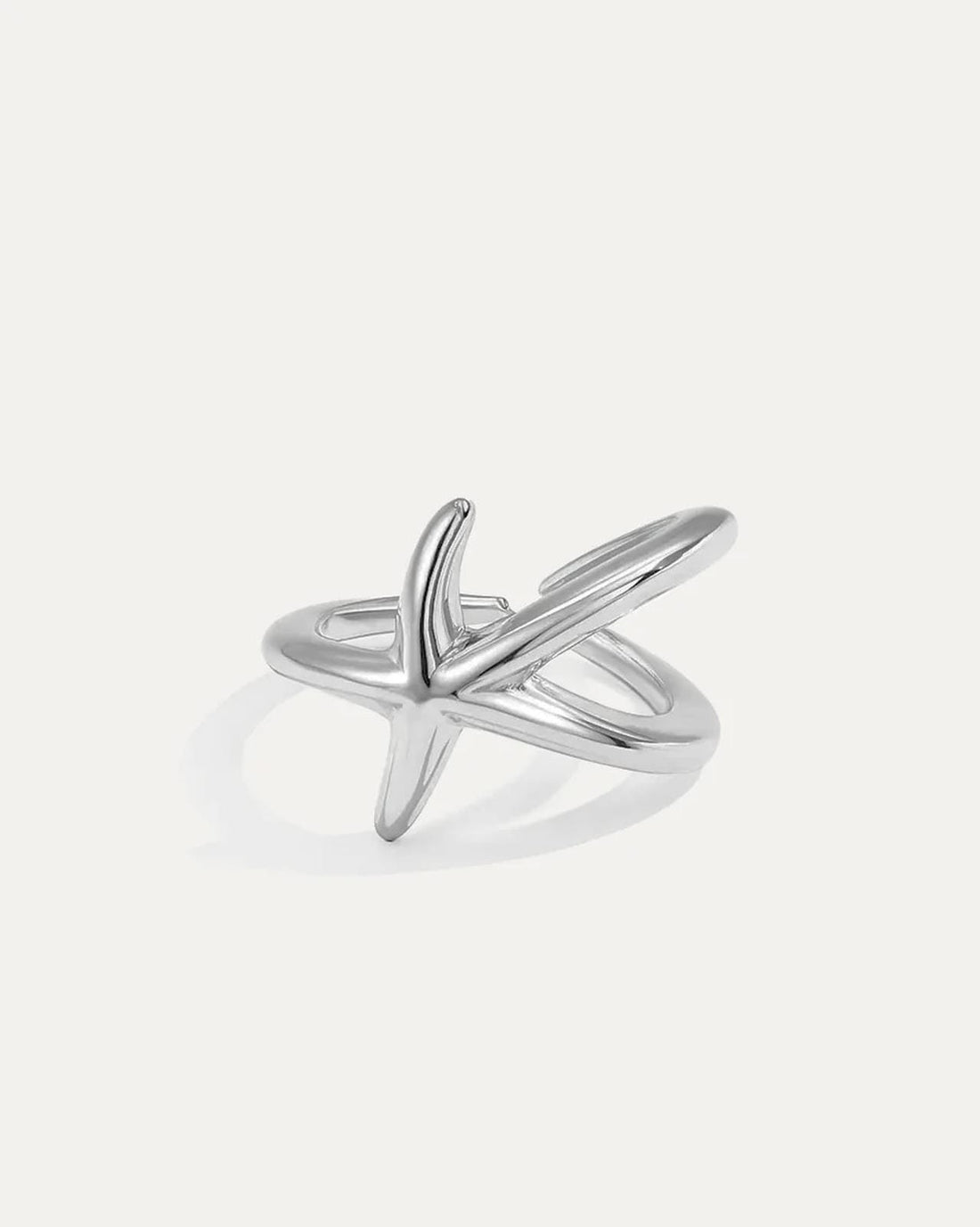 Sterling silver starfish-shaped ring with open silhouette – Jadejuri